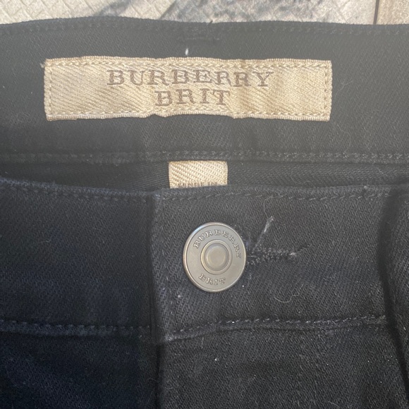 Mens Burberry Brit JEANS BLACK! Straight Like New! Flawless! 32 x 32”🔥🖤 - Picture 4 of 11